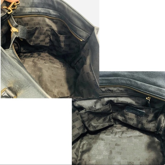 Michael Kors black large Sophie satchel tote bag structured large purse - Picture 7 of 8